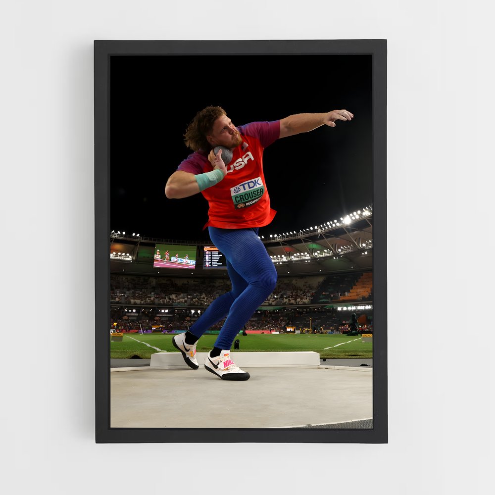 Poster Trickster en Rouge – affiche Athlétisme (vue 2)
